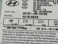 2014-2015 Hyundai Genesis Radio AM FM Cd Player Receiver Replacement P/N:96180-2M118YHG Fits Fits 2014 2015 OEM Used Auto Pa