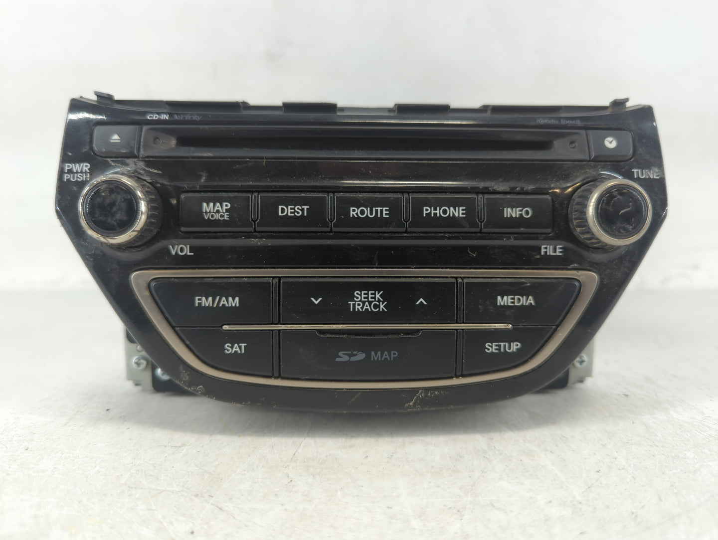 2014-2015 Hyundai Genesis Radio AM FM Cd Player Receiver Replacement P/N:96560-2M551YHG Fits Fits 2014 2015 OEM Used Auto Pa