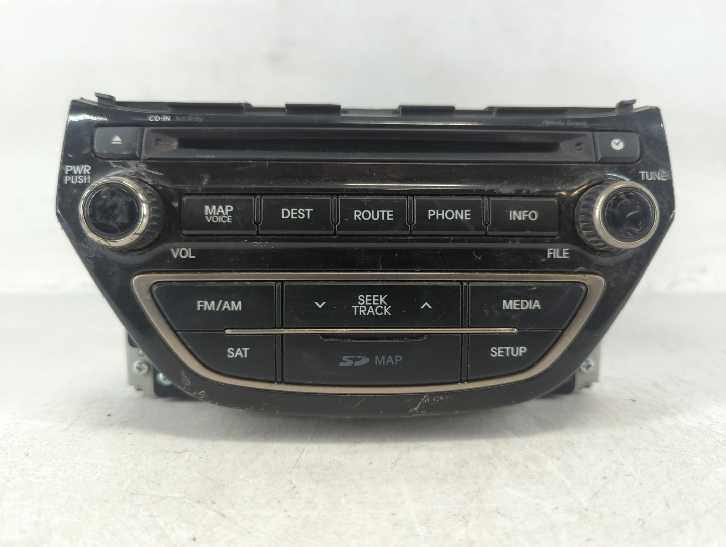 2014-2015 Hyundai Genesis Radio AM FM Cd Player Receiver Replacement P/N:96560-2M551YHG Fits Fits 2014 2015 OEM Used Auto Pa