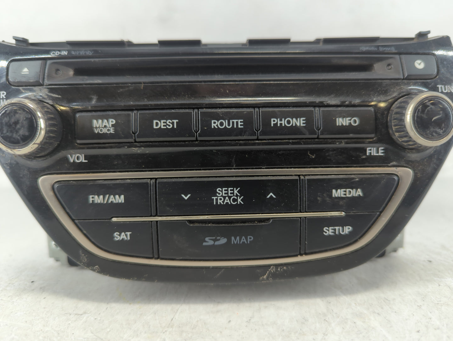2014-2015 Hyundai Genesis Radio AM FM Cd Player Receiver Replacement P/N:96560-2M551YHG Fits Fits 2014 2015 OEM Used Auto Pa