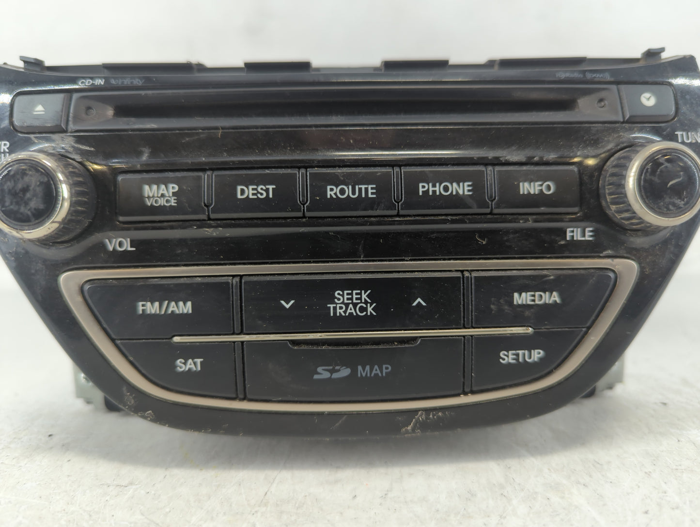 2014-2015 Hyundai Genesis Radio AM FM Cd Player Receiver Replacement P/N:96560-2M551YHG Fits Fits 2014 2015 OEM Used Auto Pa