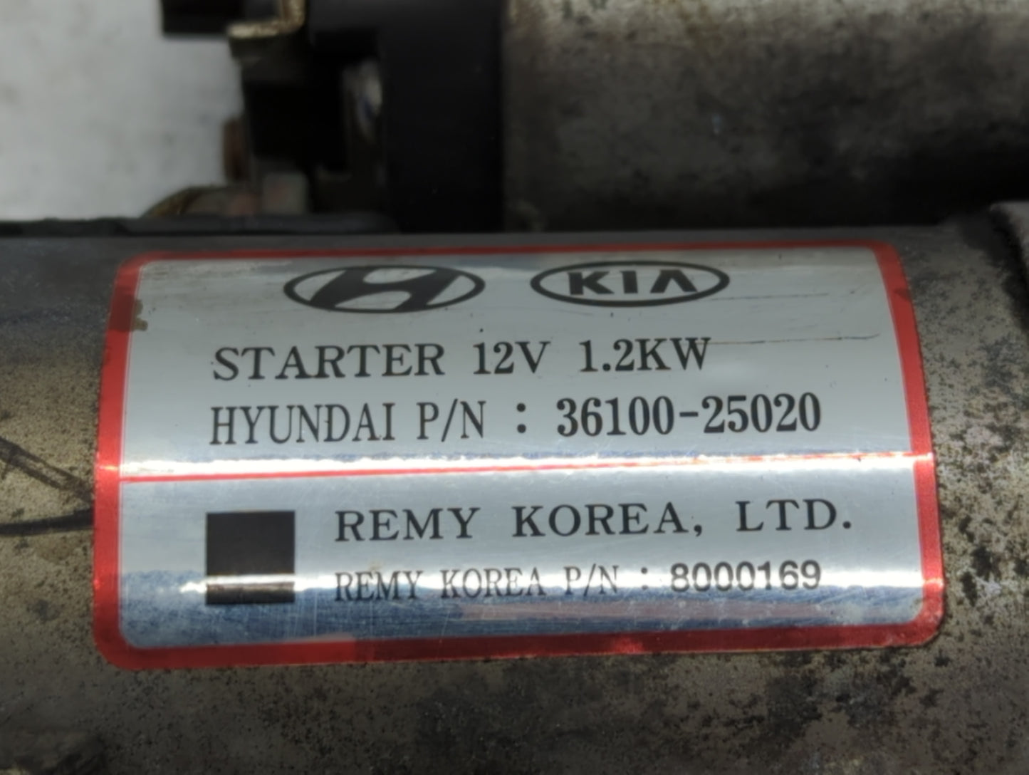 2013-2014 Hyundai Genesis Car Starter Motor Solenoid OEM P/N:8000169 36100-25020 Fits OEM Used Auto Parts - Oemusedautoparts