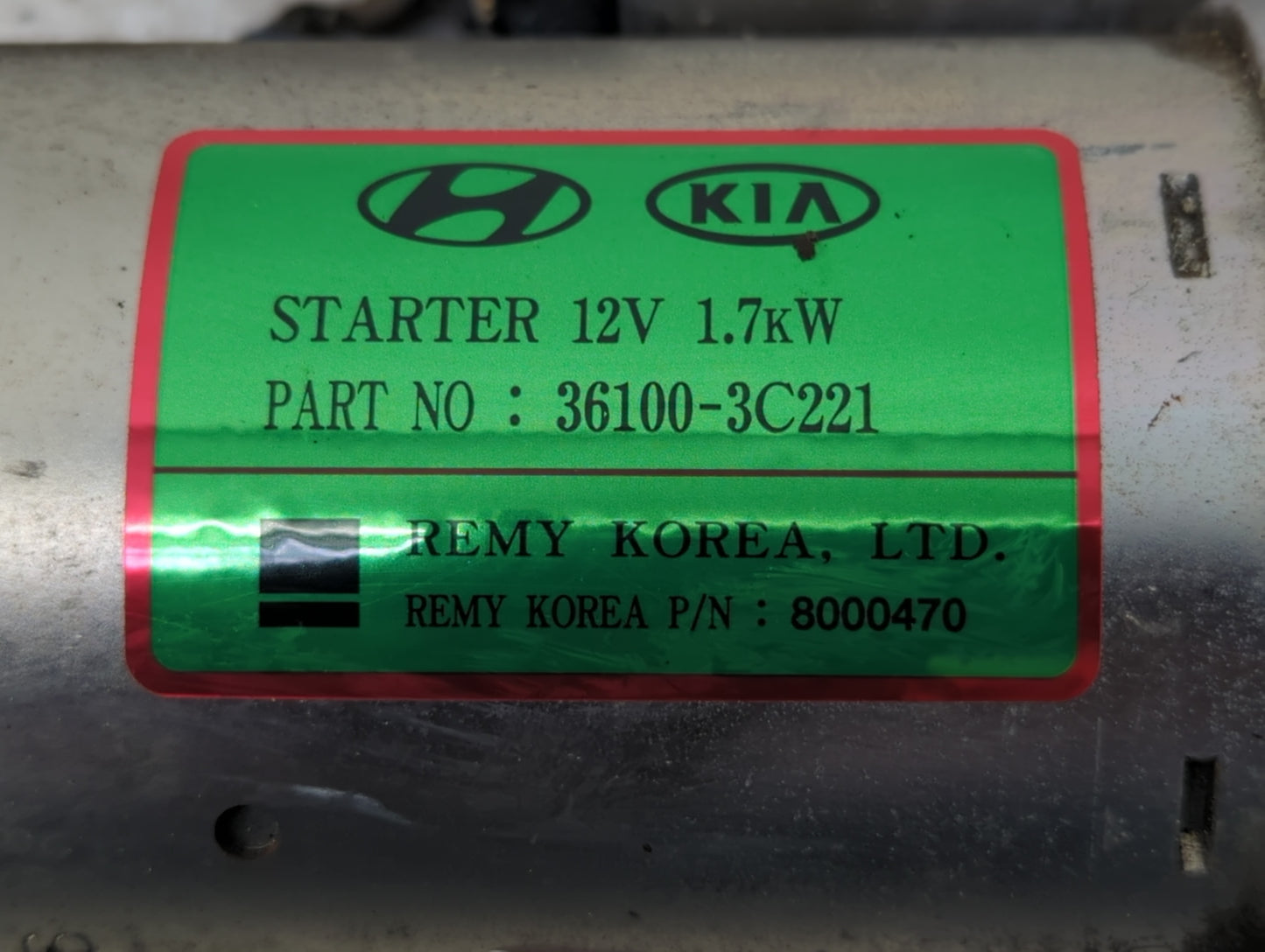 2013-2015 Hyundai Santa Fe Car Starter Motor Solenoid OEM P/N:36100-3C221 Fits Fits 2012 2013 2014 2015 2016 OEM Used Auto P