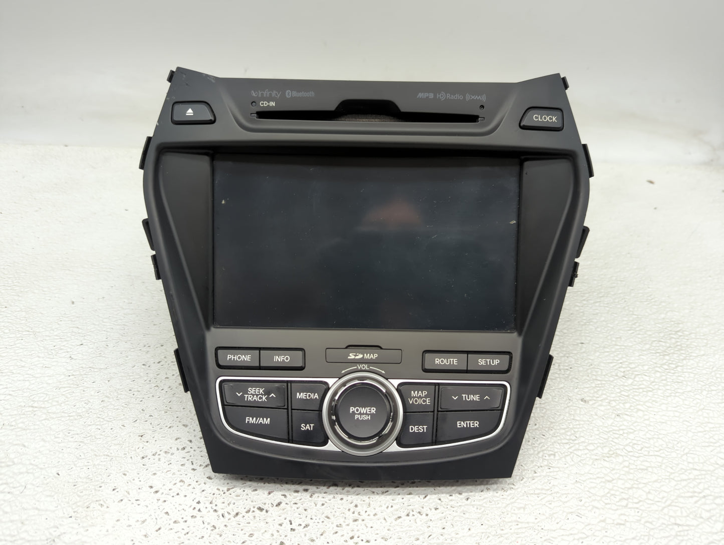 2014 Hyundai Santa Fe Radio AM FM Cd Player Receiver Replacement P/N:96560-4Z1124X Fits OEM Used Auto Parts - Oemusedautopar