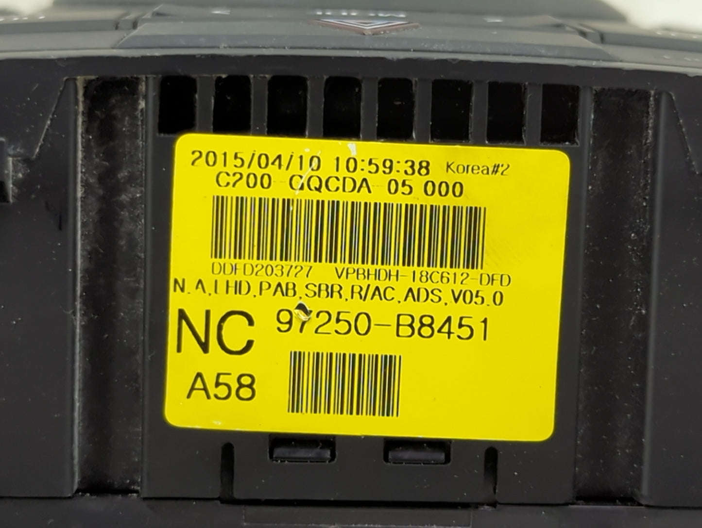 2013-2016 Hyundai Santa Fe Climate Control Module Temperature AC/Heater Replacement P/N:97250-B8451 97250-4ZXXX Fits OEM Use
