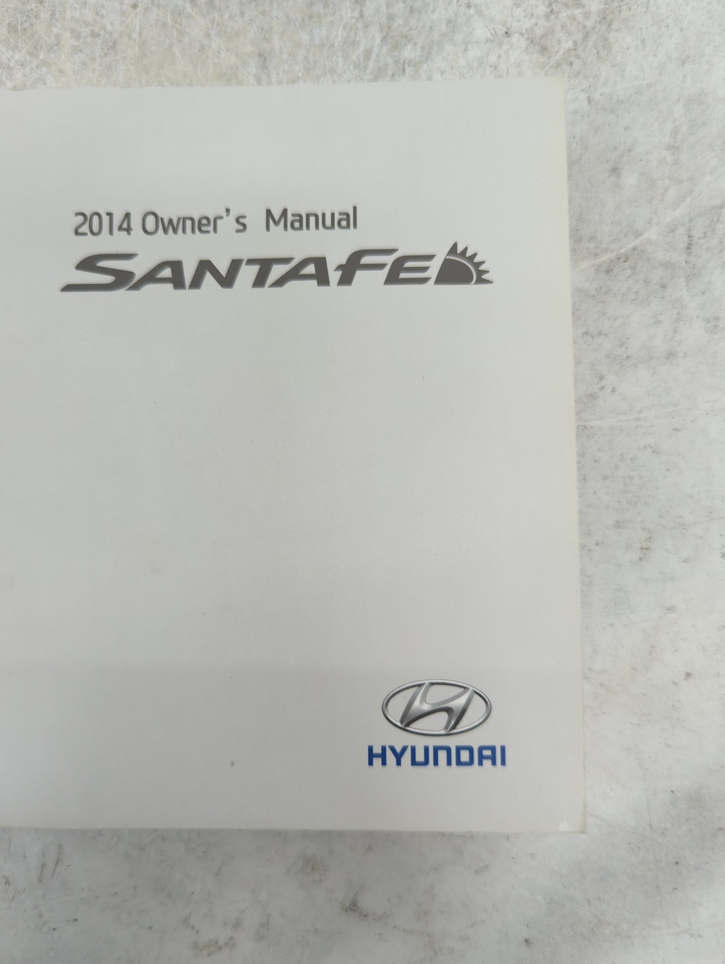 2014 Hyundai Santa Fe Owners Manual Book Guide P/N:EB80-EU3NC OEM Used Auto Parts - Oemusedautoparts1.com