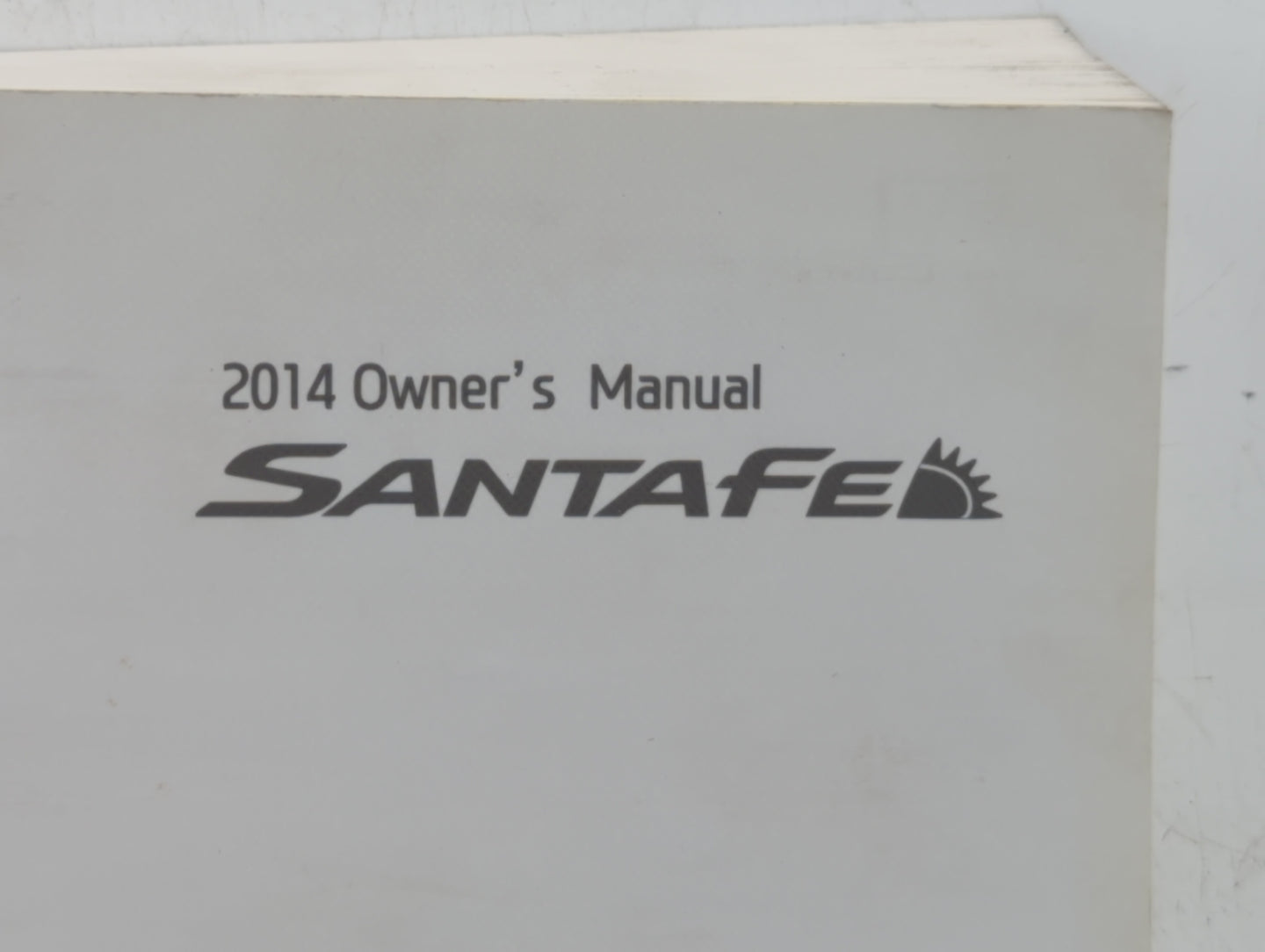 2014 Hyundai Santa Fe Owners Manual Book Guide OEM Used Auto Parts - Oemusedautoparts1.com