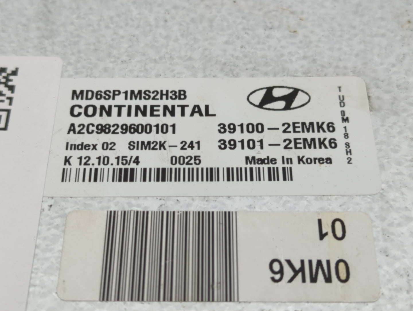2014 Hyundai Santa Fe PCM Engine Control Computer ECU ECM PCU OEM P/N:39101-2EMK6 39103-2GAE6, 39100-2GAE6 Fits OEM Used Aut
