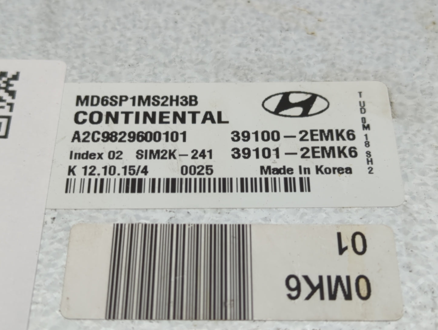 2014 Hyundai Santa Fe PCM Engine Control Computer ECU ECM PCU OEM P/N:39101-2EMK6 39103-2GAE6, 39100-2GAE6 Fits OEM Used Aut