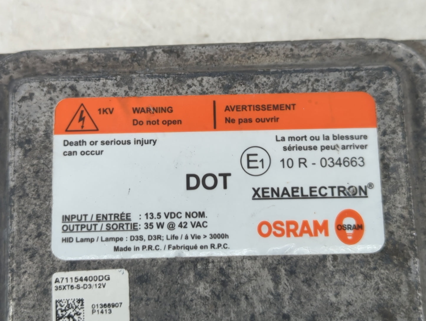 2013-2016 Hyundai Santa Fe Headlight Ballast Head Light - Oemusedautoparts1.com