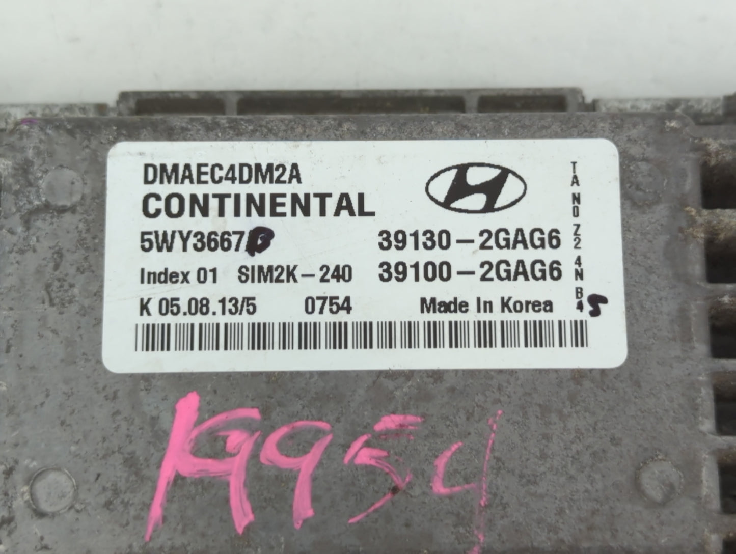 2014 Hyundai Santa Fe PCM Engine Control Computer ECU ECM PCU OEM P/N:39130-2GAG6 39100-2GAG7, 39130-2GAG7 Fits OEM Used Aut