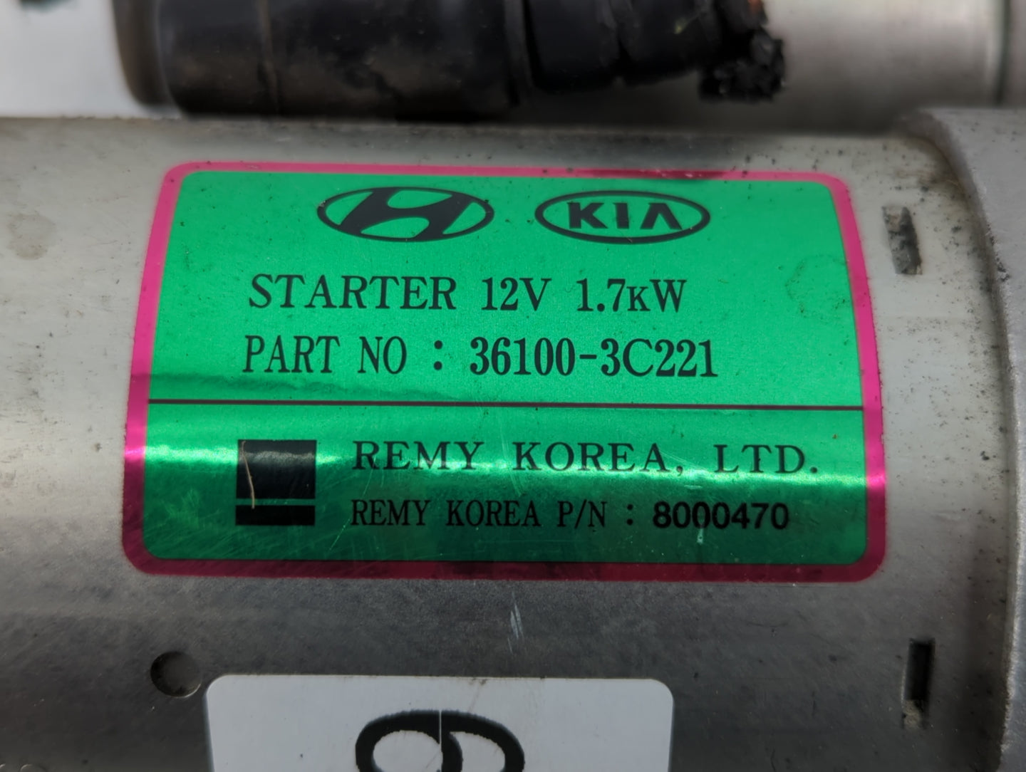 2013-2015 Hyundai Santa Fe Car Starter Motor Solenoid OEM P/N:8000470 36100-3C221 Fits Fits 2012 2013 2014 2015 2016 OEM Use