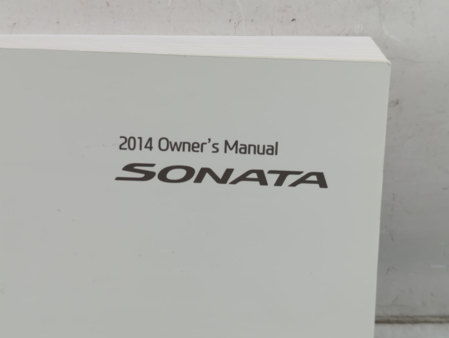 2014 Hyundai Sonata Owners Manual Book Guide P/N:A3S0-EU43G OEM Used Auto Parts - Oemusedautoparts1.com