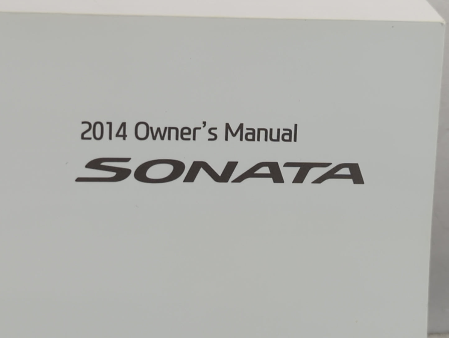 2014 Hyundai Sonata Owners Manual Book Guide P/N:A3S0-EU41E OEM Used Auto Parts - Oemusedautoparts1.com