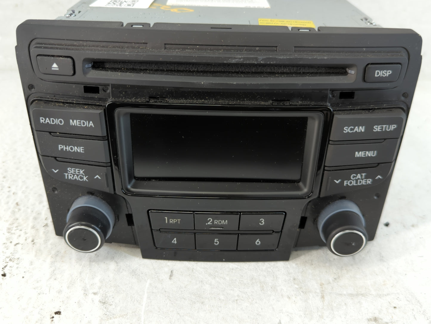 2014-2015 Hyundai Sonata Radio AM FM Cd Player Receiver Replacement P/N:96180-3Q8004X Fits Fits 2014 2015 OEM Used Auto Part