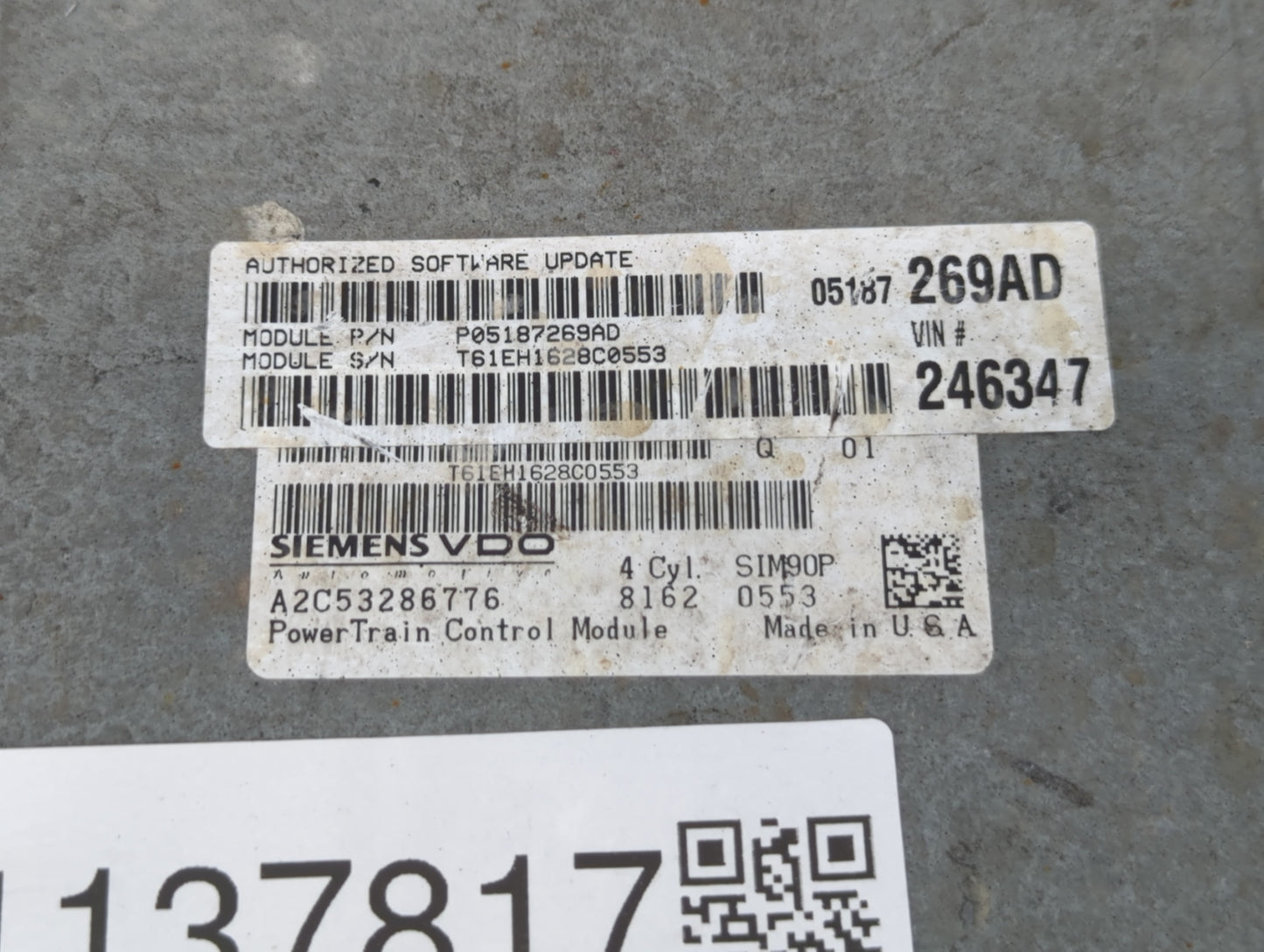 2011-2015 Hyundai Sonata PCM Engine Control Computer ECU ECM PCU OEM P/N:P05187269AD Fits Fits 2011 2012 2013 2014 2015 OEM 