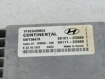2011-2014 Hyundai Sonata PCM Engine Control Computer ECU ECM PCU OEM P/N:39101-2G669 Fits Fits 2011 2012 2013 2014 OEM Used Auto Parts