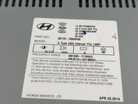 2013-2014 Hyundai Sonata Radio AM FM Cd Player Receiver Replacement P/N:96180-3Q8004X Fits Fits 2013 2014 OEM Used Auto Part