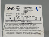 2013-2014 Hyundai Sonata Radio AM FM Cd Player Receiver Replacement P/N:96180-3Q8004X Fits Fits 2013 2014 OEM Used Auto Part