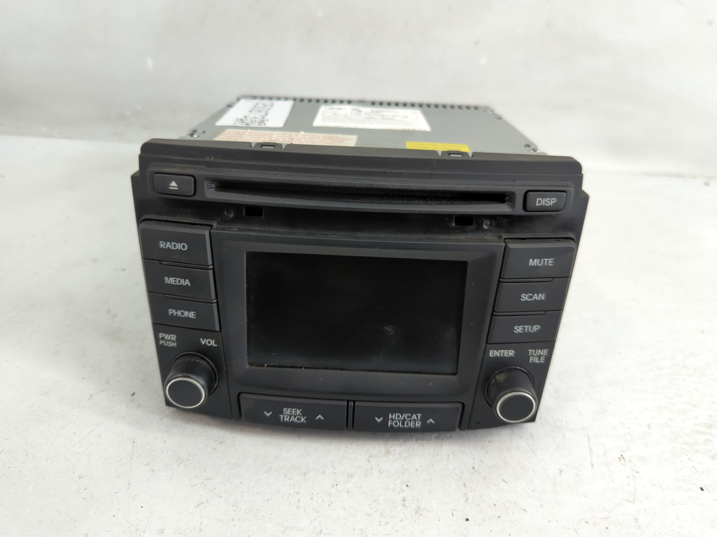 2014-2015 Hyundai Sonata Radio AM FM Cd Player Receiver Replacement P/N:96180-3Q8004X Fits Fits 2014 2015 OEM Used Auto Part