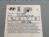 2013-2014 Hyundai Sonata Radio AM FM Cd Player Receiver Replacement P/N:96170-3Q0004X Fits Fits 2013 2014 OEM Used Auto Part