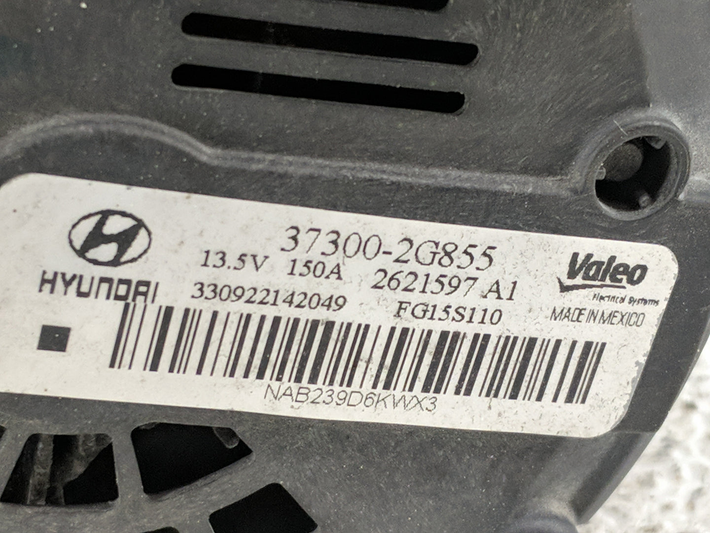 2014 Hyundai Sonata Alternator Replacement Generator Charging Assembly Engine OEM P/N:2621597 A2 37300-2G855 Fits Fits 2015 