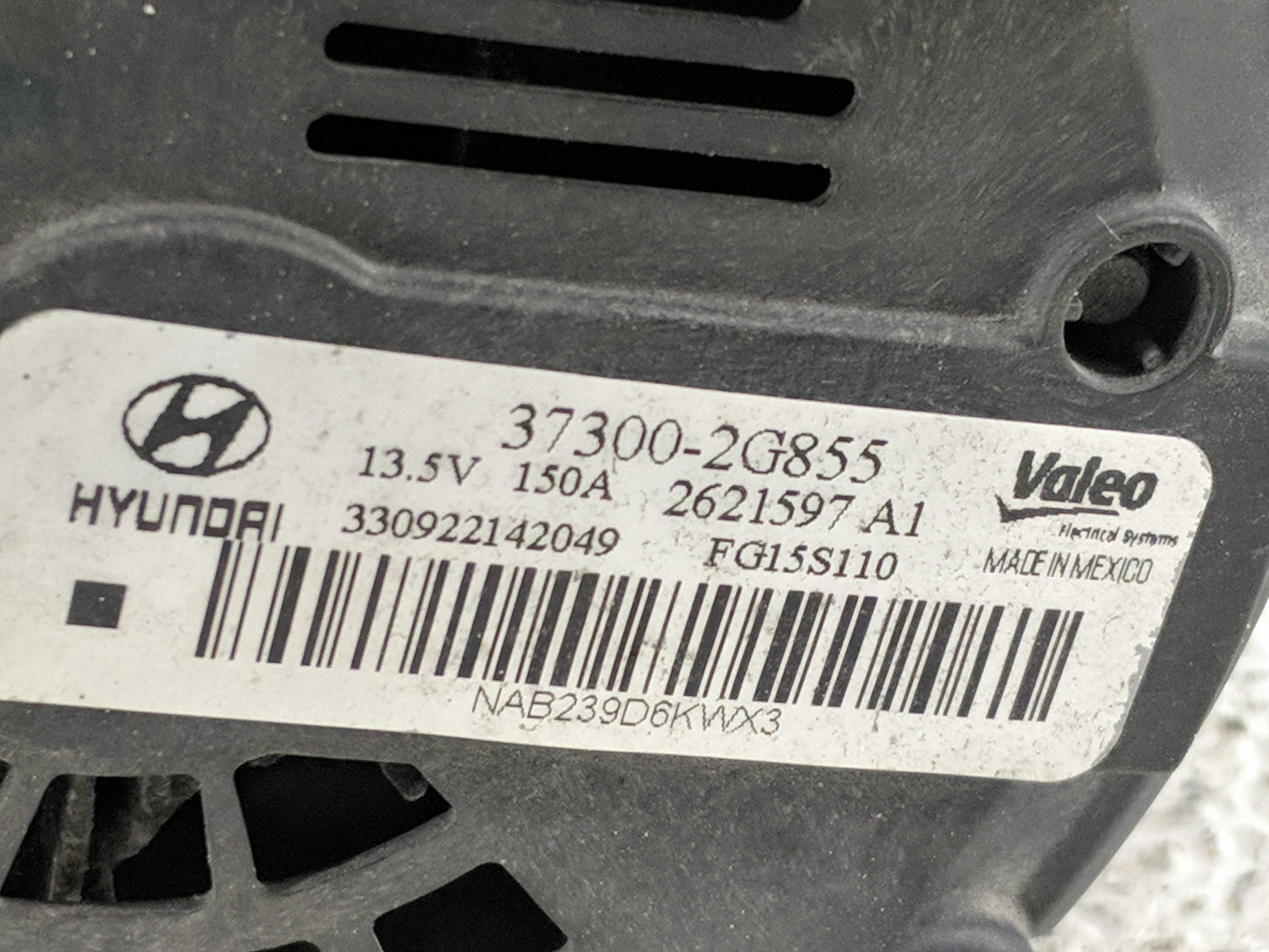 2014 Hyundai Sonata Alternator Replacement Generator Charging Assembly Engine OEM P/N:2621597 A2 37300-2G855 Fits Fits 2015 