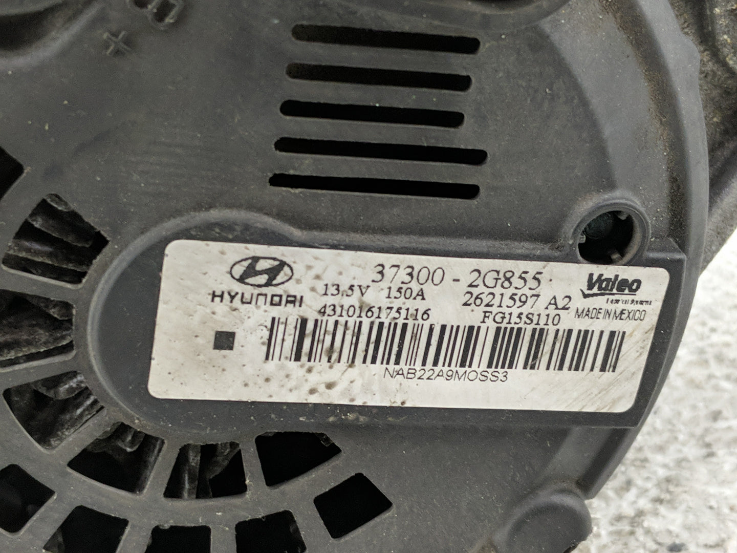 2014 Hyundai Sonata Alternator Replacement Generator Charging Assembly Engine OEM P/N:2621597 A2 37300-2G855 Fits Fits 2015 