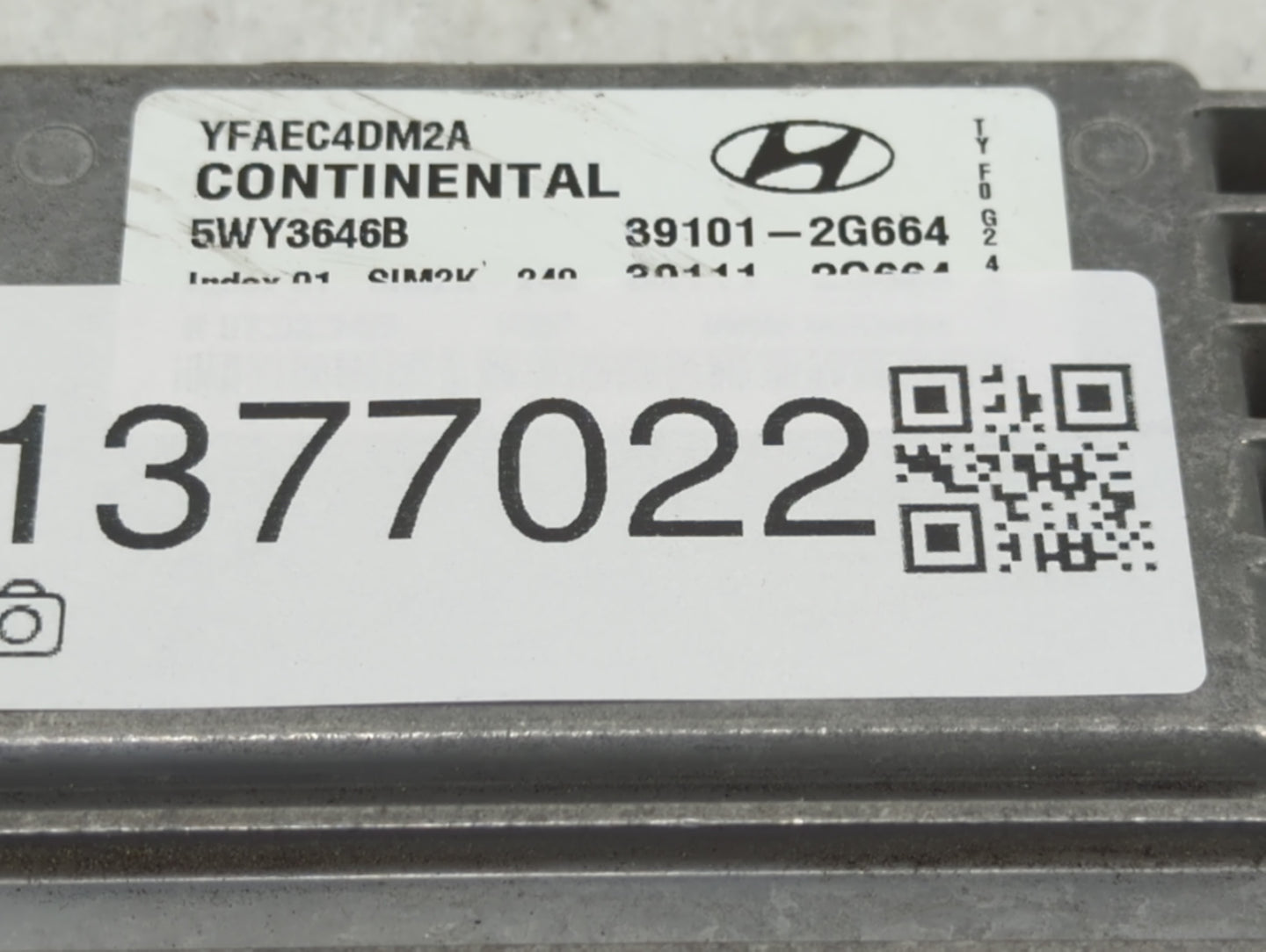 2011-2014 Hyundai Sonata PCM Engine Control Computer ECU ECM PCU OEM P/N:391112G664 Fits Fits 2011 2012 2013 2014 OEM Used A