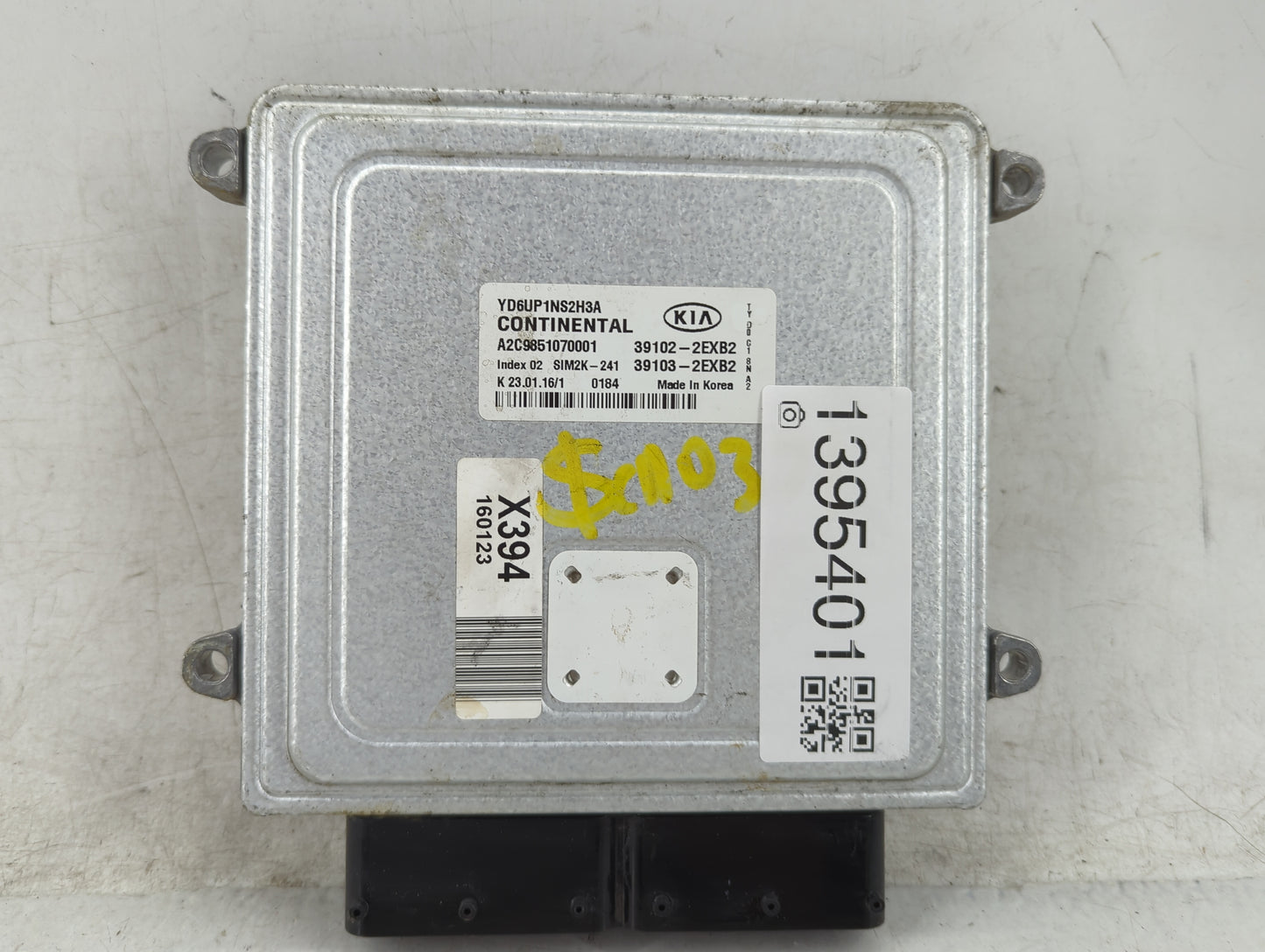 2011-2014 Hyundai Sonata PCM Engine Control Computer ECU ECM PCU OEM P/N:39103-2EXB2 39102-2EXB2 Fits Fits 2011 2012 2013 20