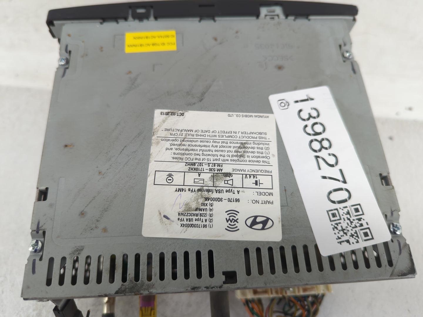 2012-2015 Hyundai Sonata Radio AM FM Cd Player Receiver Replacement P/N:96170-3Q0004X Fits Fits 2012 2013 2014 2015 OEM Used