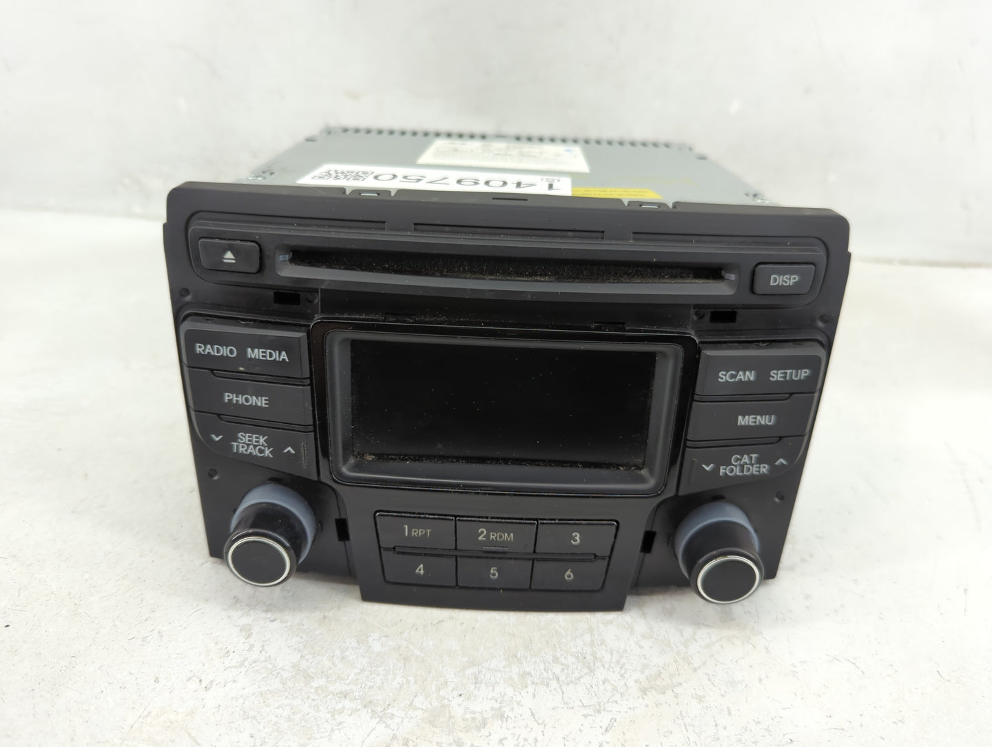 2013-2014 Hyundai Sonata Radio AM FM Cd Player Receiver Replacement P/N:96170-3Q0004X Fits Fits 2013 2014 OEM Used Auto Part