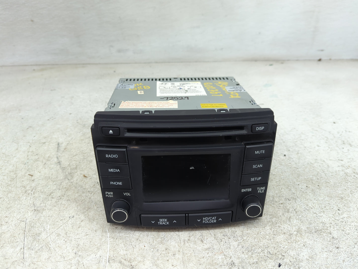 2013-2014 Hyundai Sonata Radio AM FM Cd Player Receiver Replacement P/N:96180-3Q8004X Fits Fits 2013 2014 OEM Used Auto Part