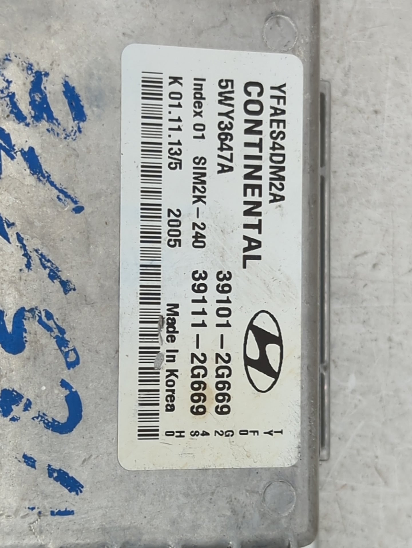 2011-2014 Hyundai Sonata PCM Engine Control Computer ECU ECM PCU OEM P/N:391112G669 Fits Fits 2011 2012 2013 2014 OEM Used A