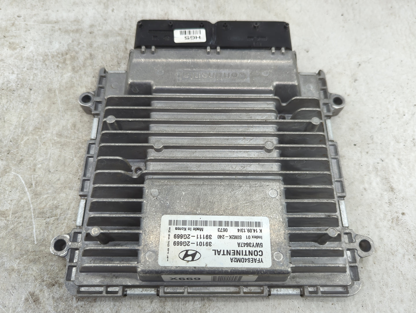 2014 Hyundai Sonata PCM Engine Control Computer ECU ECM PCU OEM P/N:39101-2G669 39111-2G669, 5WY36A7A, SIM2K-240 Fits OEM Us