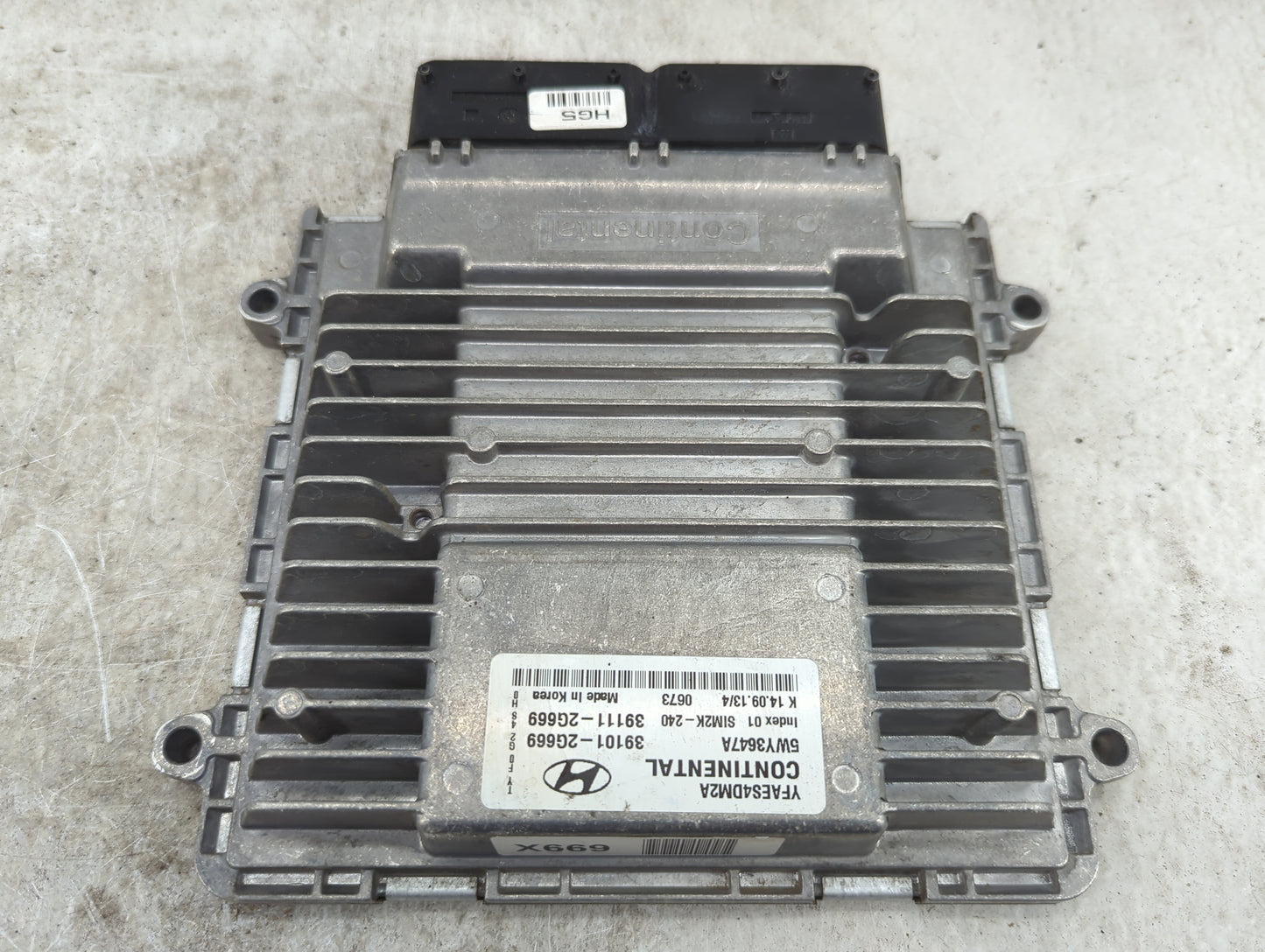 2014 Hyundai Sonata PCM Engine Control Computer ECU ECM PCU OEM P/N:39101-2G669 39111-2G669, 5WY36A7A, SIM2K-240 Fits OEM Us