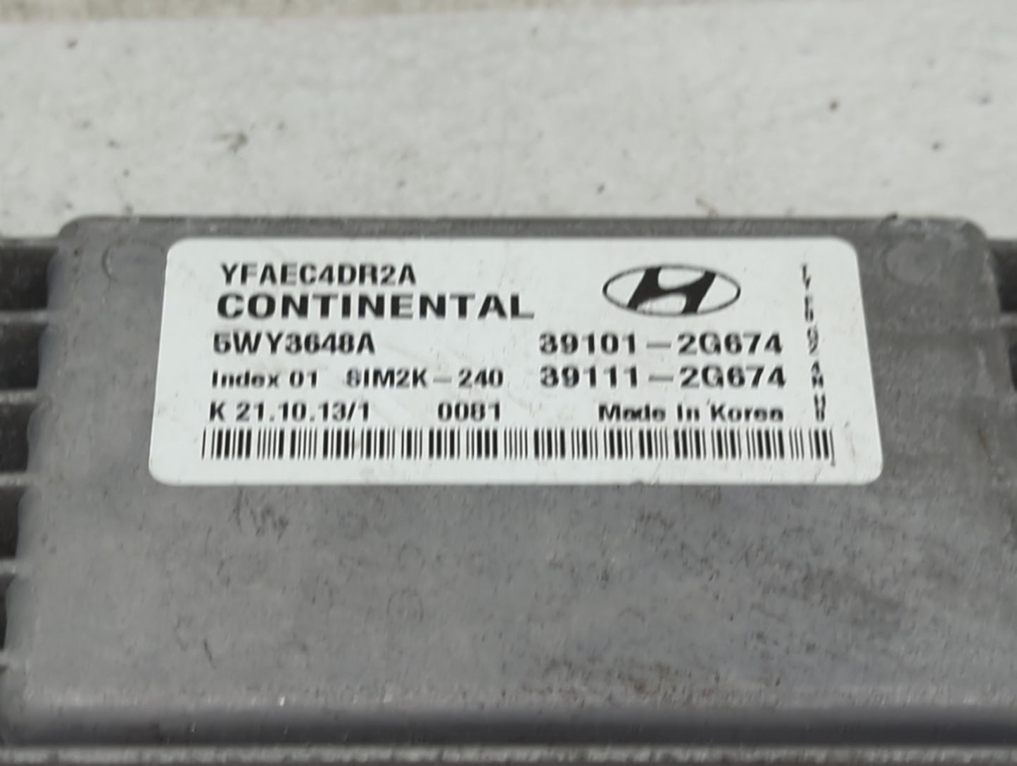 2011-2014 Hyundai Sonata PCM Engine Control Computer ECU ECM PCU OEM P/N:YFAEC4DR2A 5WY3648A Fits Fits 2011 2012 2013 2014 O
