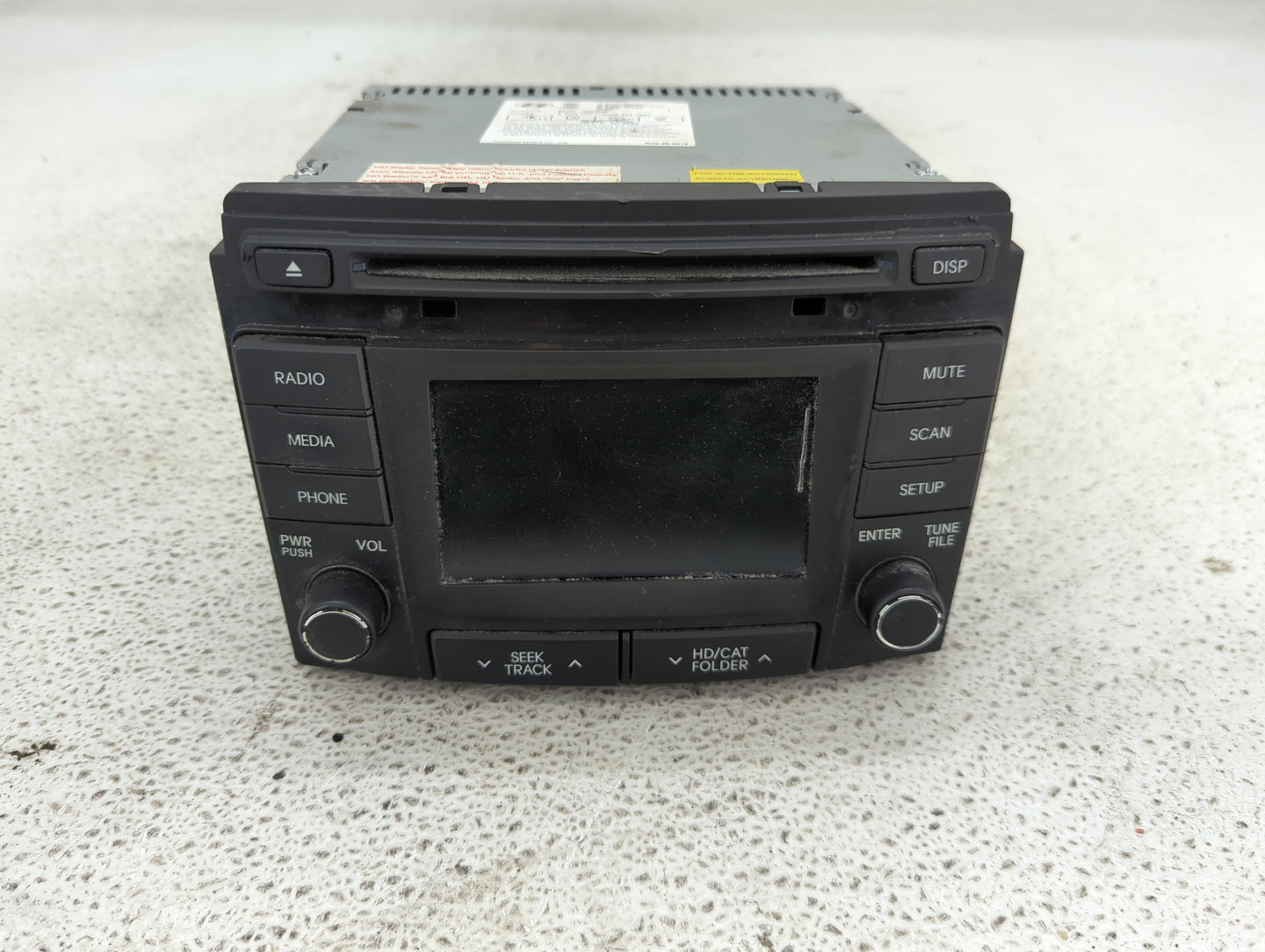 2013-2014 Hyundai Sonata Radio AM FM Cd Player Receiver Replacement P/N:96180-3Q8004X Fits Fits 2013 2014 OEM Used Auto Part