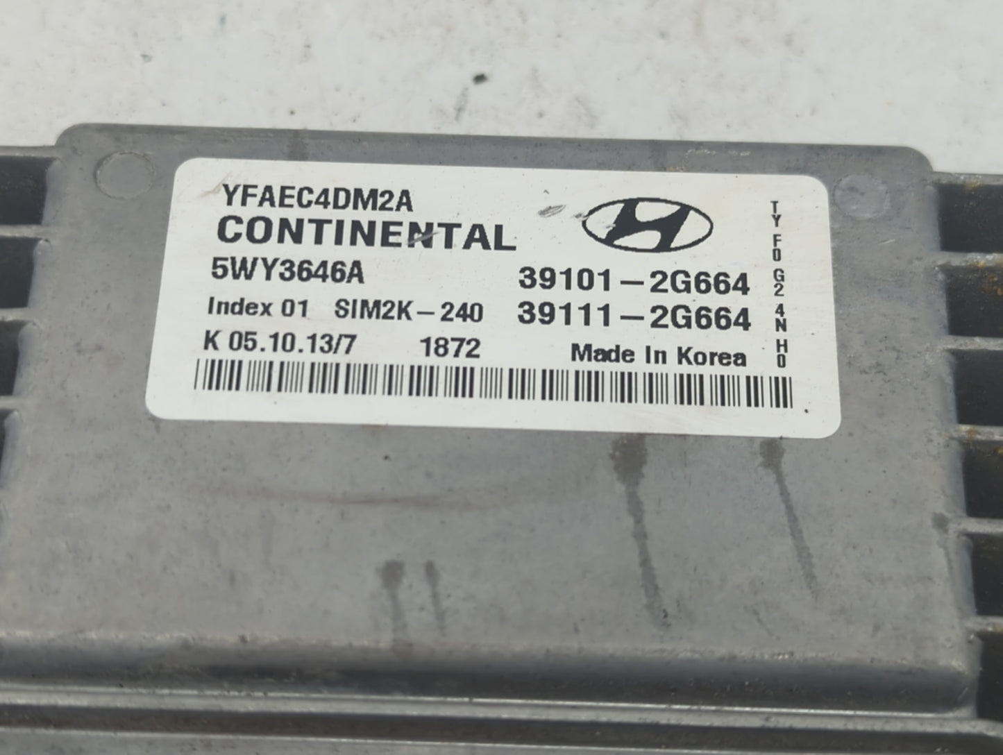 2011-2014 Hyundai Sonata PCM Engine Control Computer ECU ECM PCU OEM P/N:39101-2G664 39111-2G664 Fits Fits 2011 2012 2013 20