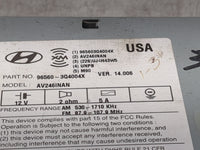 2013-2014 Hyundai Sonata Radio AM FM Cd Player Receiver Replacement P/N:96560-3Q4004X AV246INAN Fits Fits 2013 2014 OEM Used