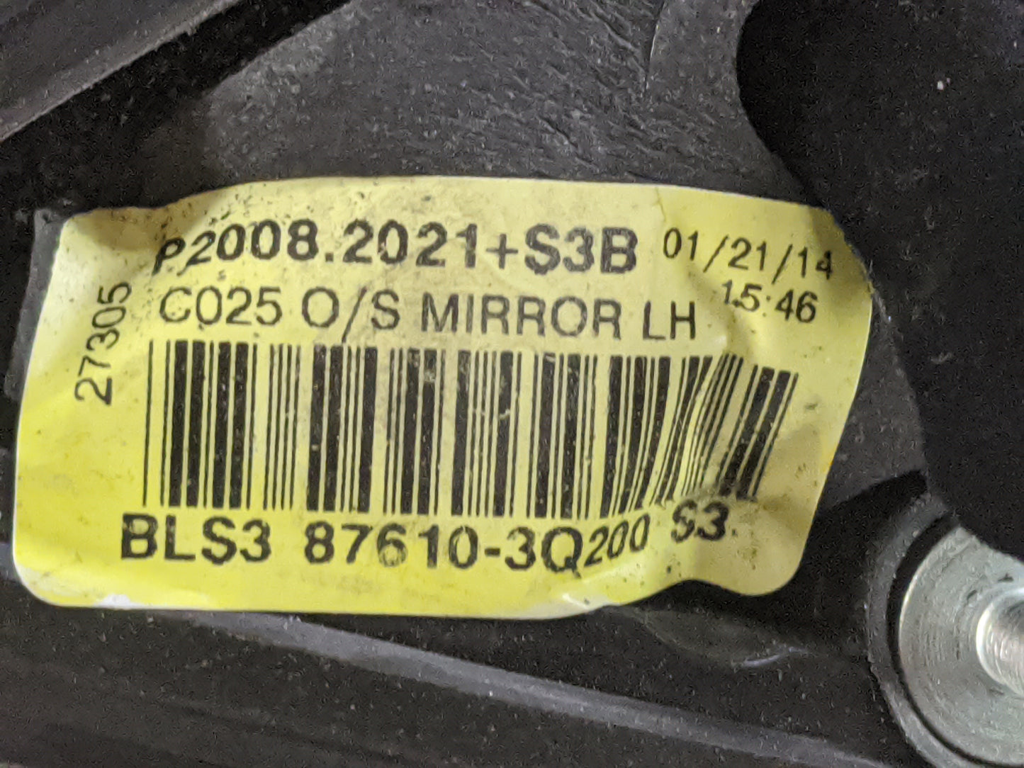 2014 Hyundai Sonata Driver Side View Mirror - Left Door Mirror OEM Used - Oemusedautoparts1.com
