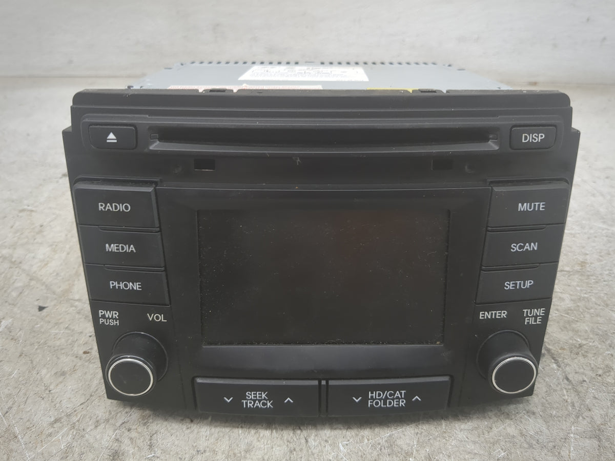 2014 Hyundai Sonata Radio AM FM Cd Player Receiver Replacement P/N:A4HE500901A USMBA4HE500901A Fits OEM Used Auto Parts - Oe