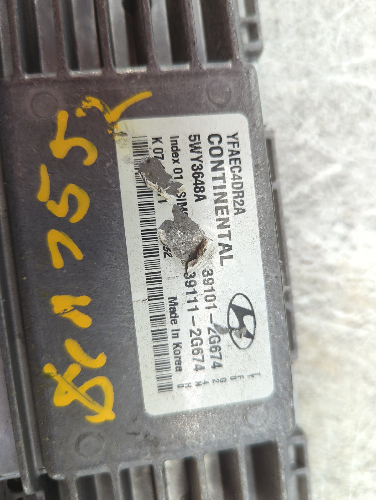 2011-2014 Hyundai Sonata PCM Engine Control Computer ECU ECM PCU OEM P/N:YFAEC4DR2A 5WY3648A, 39101-2G674 Fits 2011 2012 201