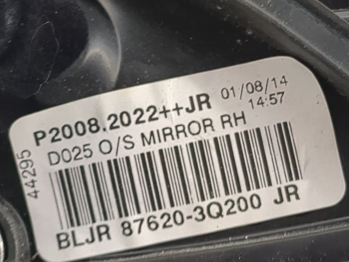 2014 Hyundai Sonata Passenger Side View Mirror - Right Door Mirror OEM Used - Oemusedautoparts1.com