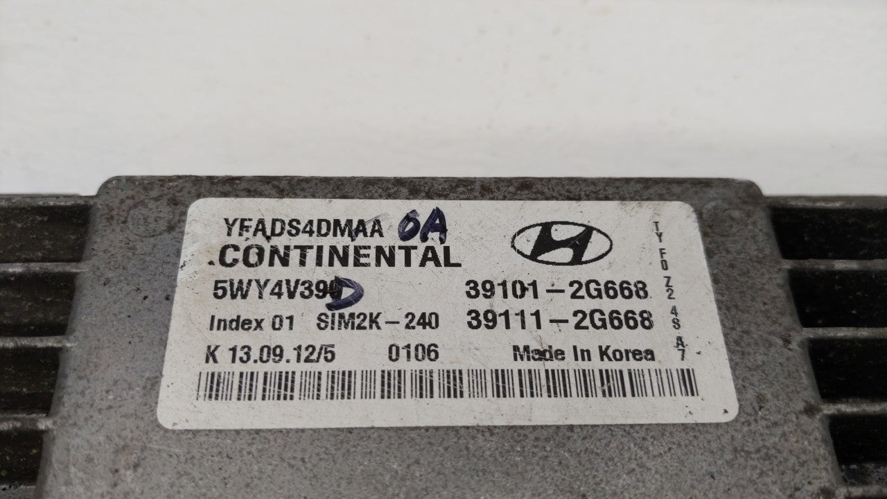 2011-2014 Hyundai Sonata PCM Engine Control Computer ECU ECM PCU OEM P/N:39101-2G668 Fits Fits 2011 2012 2013 2014 OEM Used 