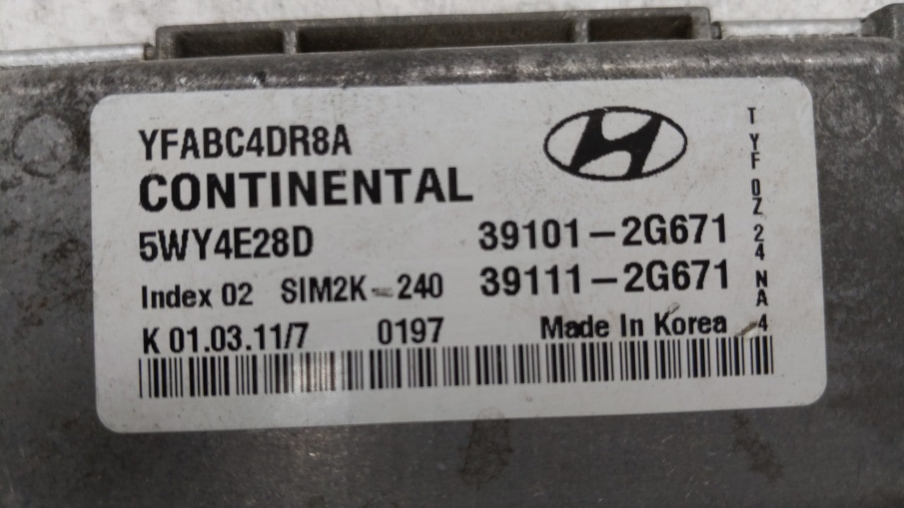 2011-2014 Hyundai Sonata PCM Engine Control Computer ECU ECM PCU OEM P/N:39101-2G672 39111-2G672 Fits Fits 2011 2012 2013 20