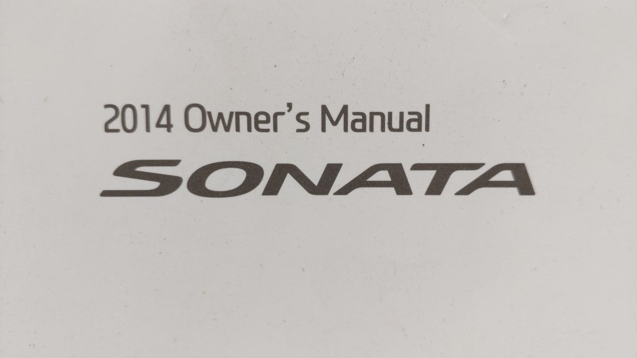 2014 Hyundai Sonata Owners Manual Book Guide OEM Used Auto Parts - Oemusedautoparts1.com