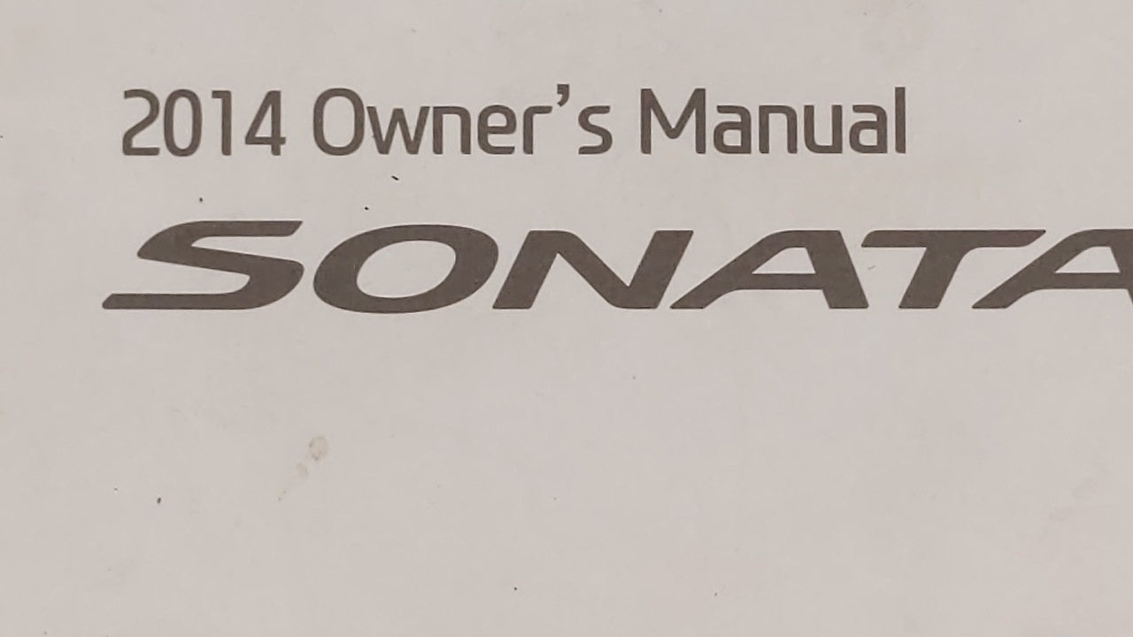 2014 Hyundai Sonata Owners Manual Book Guide OEM Used Auto Parts - Oemusedautoparts1.com