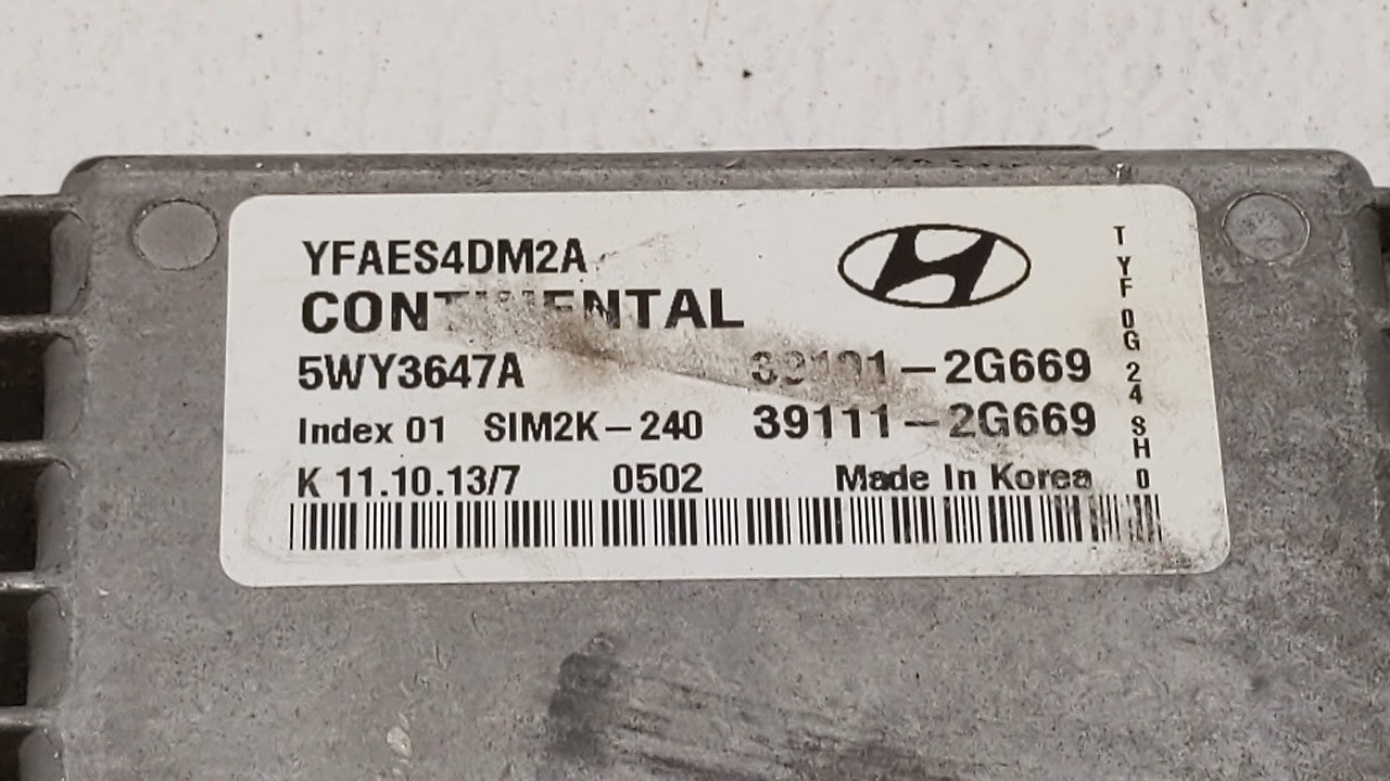 2011-2014 Hyundai Sonata PCM Engine Control Computer ECU ECM PCU OEM P/N:39111-2G669 39101-2G667 Fits Fits 2011 2012 2013 20