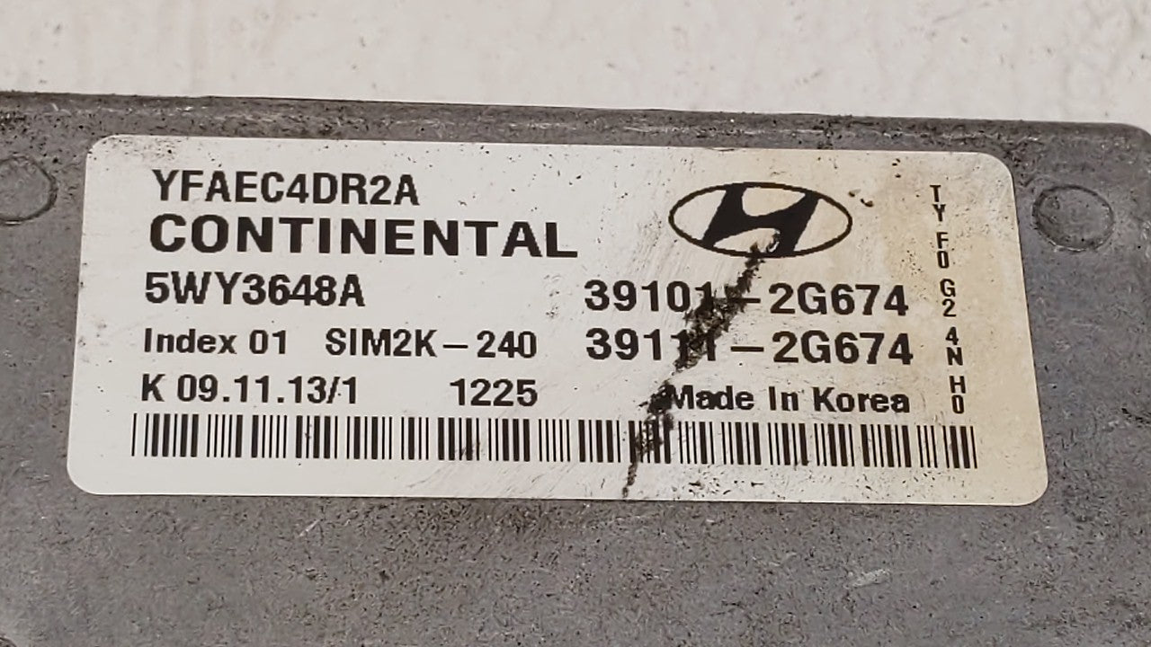 2011-2014 Hyundai Sonata PCM Engine Control Computer ECU ECM PCU OEM P/N:39111-2G674 39101-2G672 Fits Fits 2011 2012 2013 20